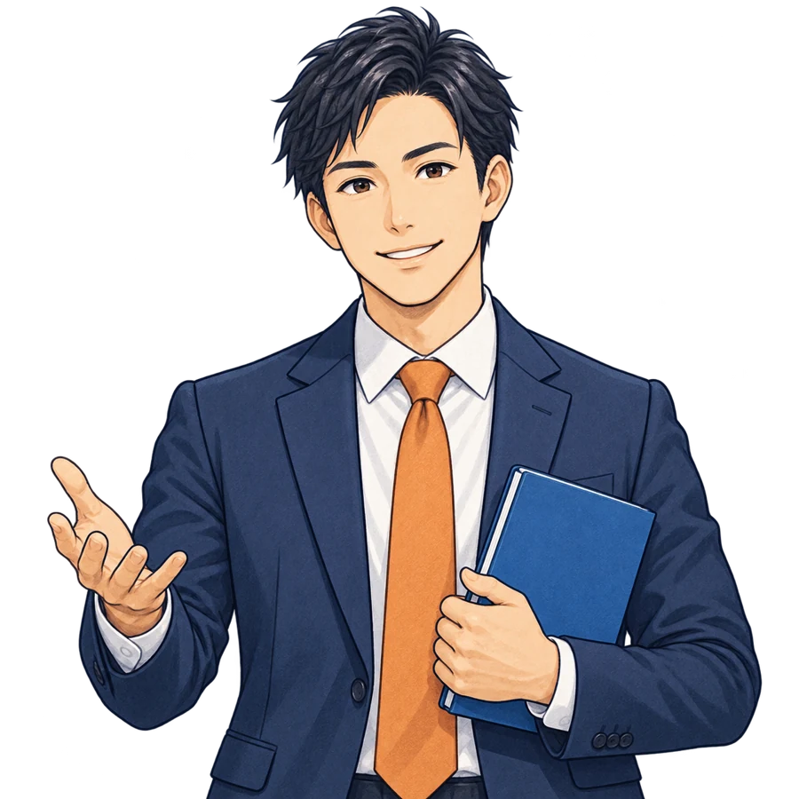 好青年の営業マン、ウッシのイラスト